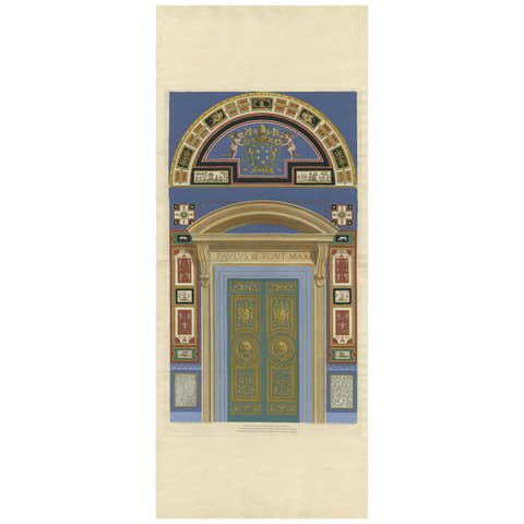 Print of a Religious Fresco or Decorative Pilaster by Ottoviani, 'circa 1775'