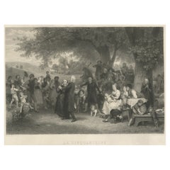 Print of an Elderly Couple, Celebrating Their Fiftieth Wedding Anniversary, 1873
