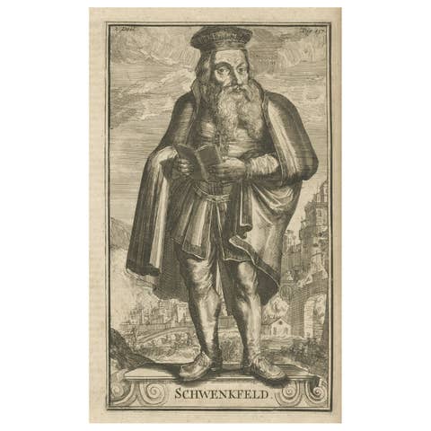 Print of Caspar Schwenkfeld, a German Theologian, Writer and Preacher of Silesia