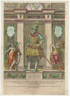 Ernesto il Ferro d'Austria - Incisione antica di Gaspar Oselli, 1569