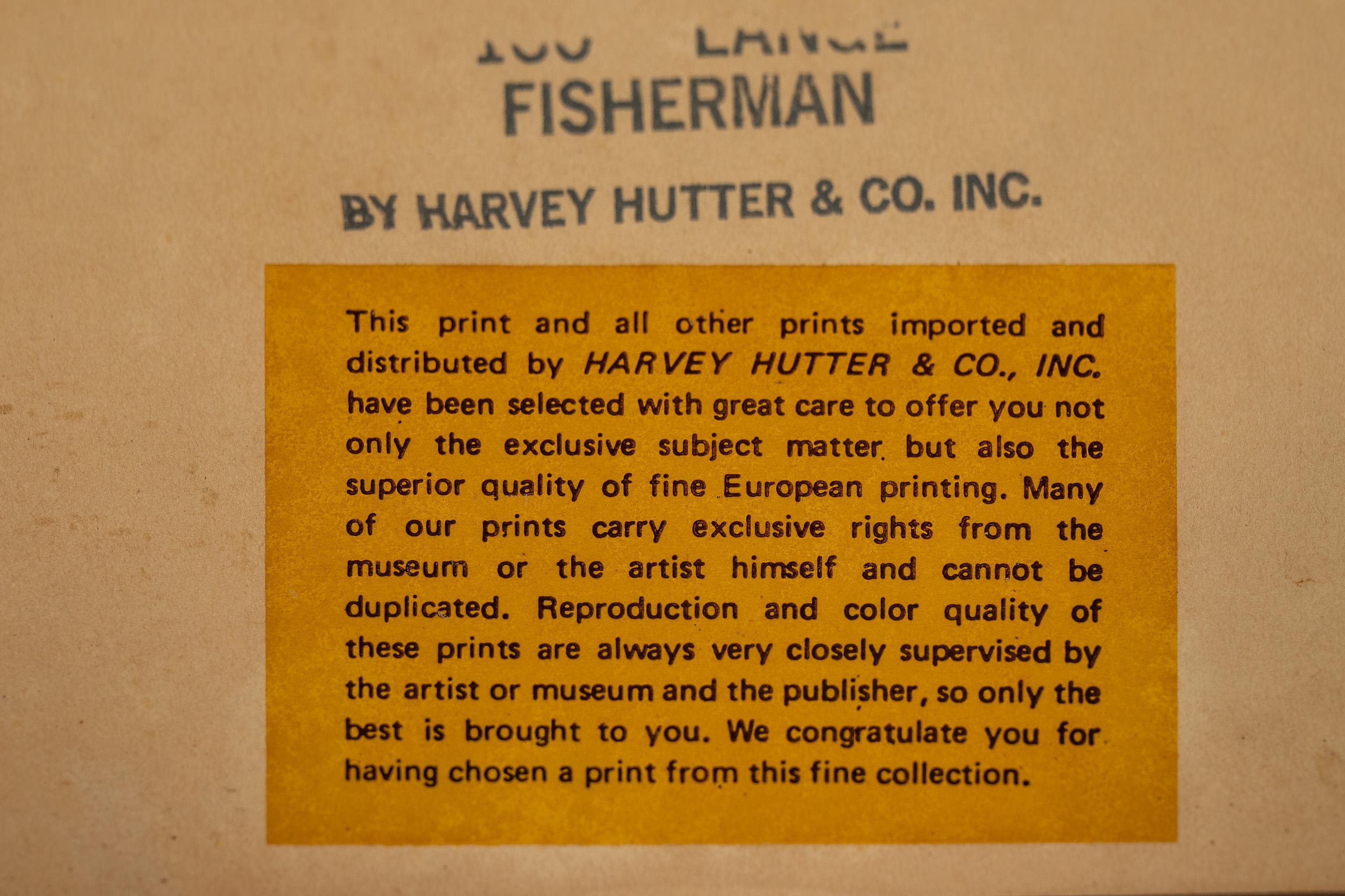 Print of 'Fisherman', Israeli Artist Margot Lange Ascheim,  West Germany, 1960's For Sale 6