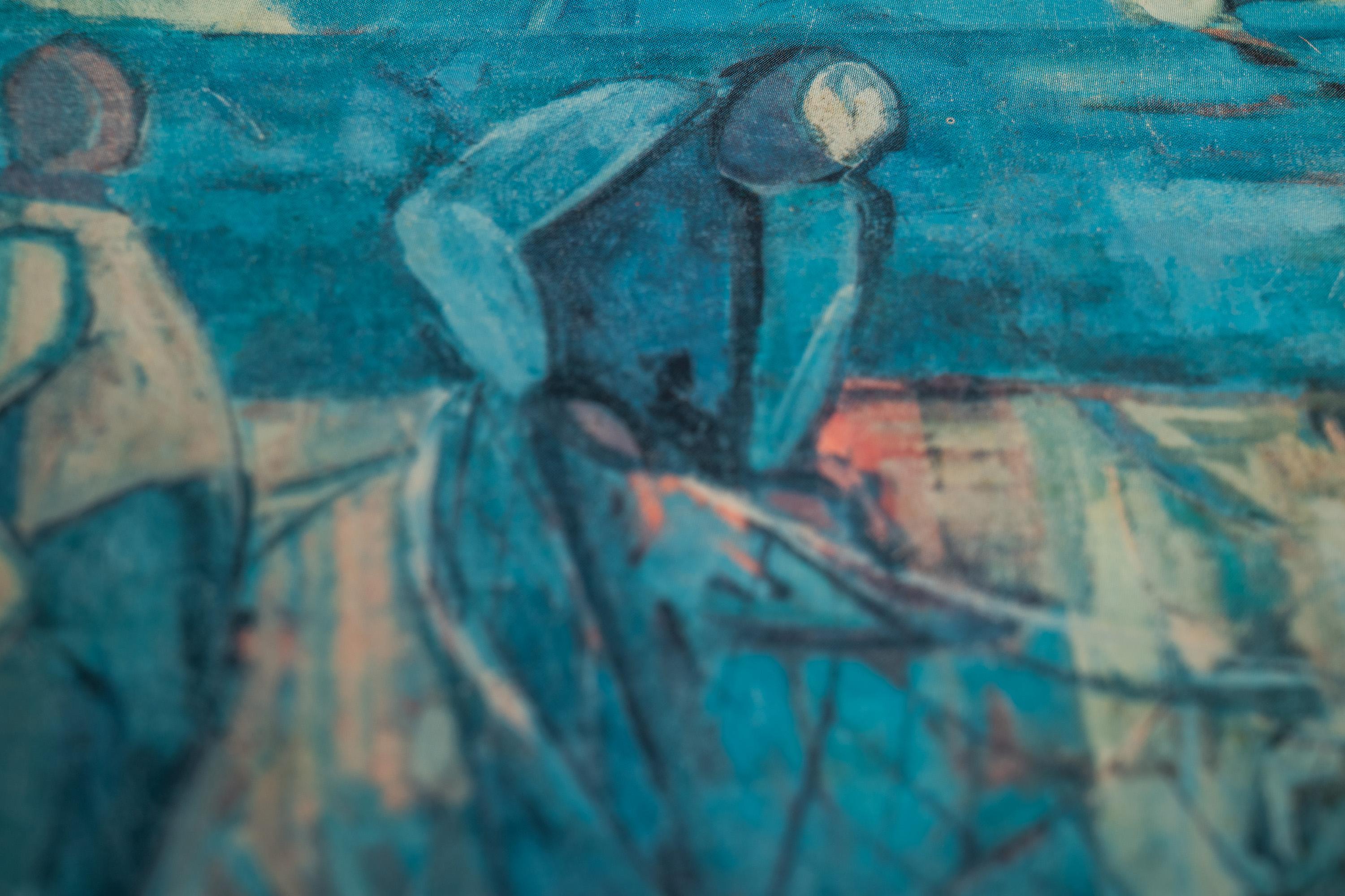 Print of 'Fisherman', Israeli Artist Margot Lange Ascheim,  West Germany, 1960's For Sale 3