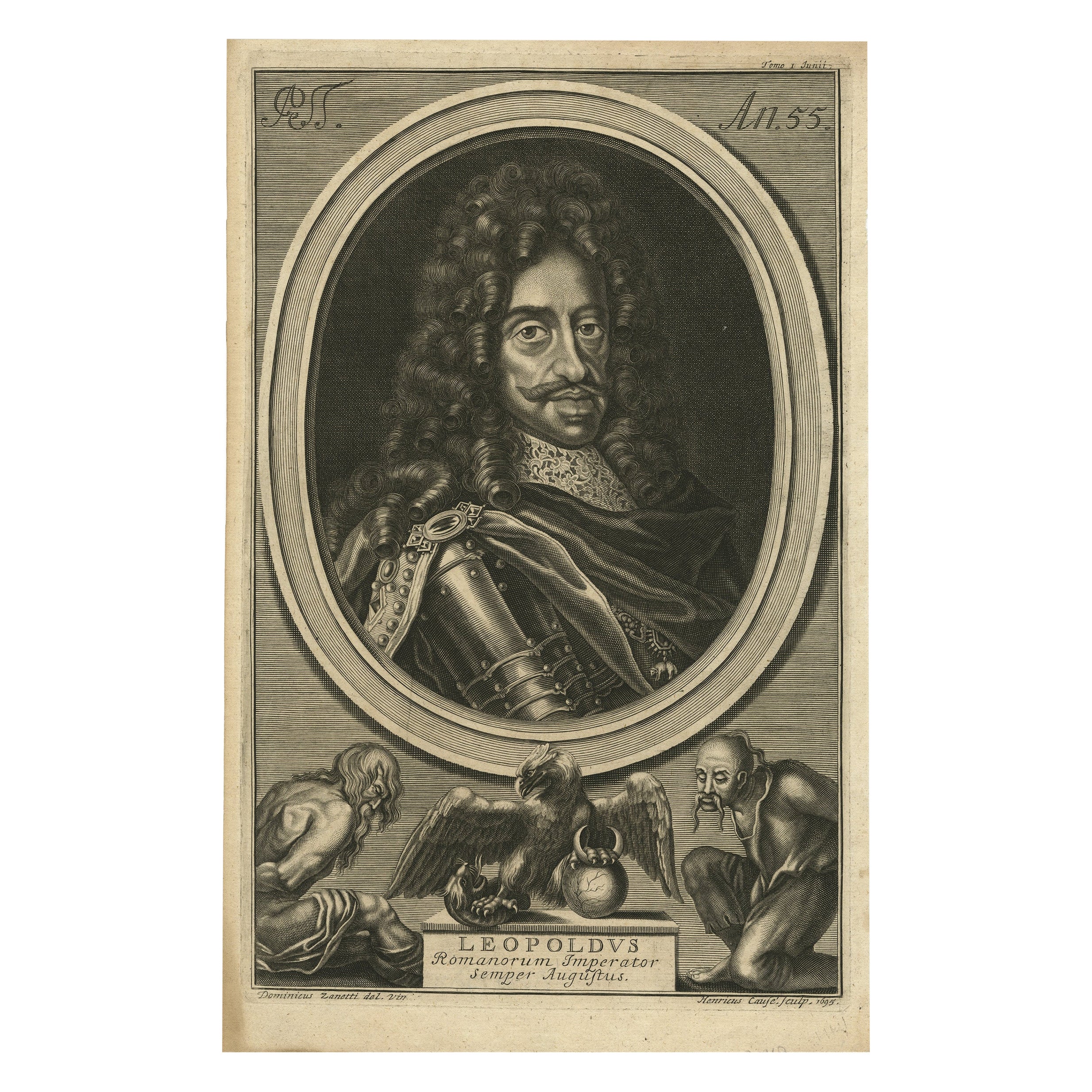 Impression de Léopold Ier, empereur romain, roi de Hongrie, Croatie et Bohème, 1695