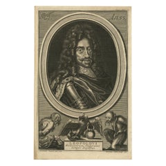 Print of Leopold I, Holy Roman Emperor, King of Hungary, Croatia & Bohemia, 1695
