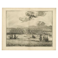 Print of Makassar 'Ujung Pandang' in the Dutch East Indies 'Indonesia', c.1725
