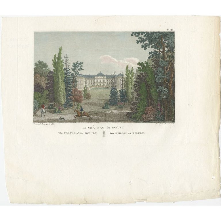 Print of Roeulx Castle in the Province of Hainaut, Wallonia, Belgium ...