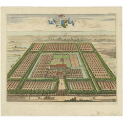 Print of the Soetendale Estate, Between Grijps and Serooskerke in Zeeland, 1696