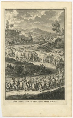 Print of the Solemn Celebration Sapan Giacche in Pegu, Burma 'Myanmar', 1725