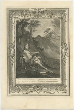 Print of Water Nymph Clytia, Daughter of Oceanus, Turning into a Sunflower, 1733