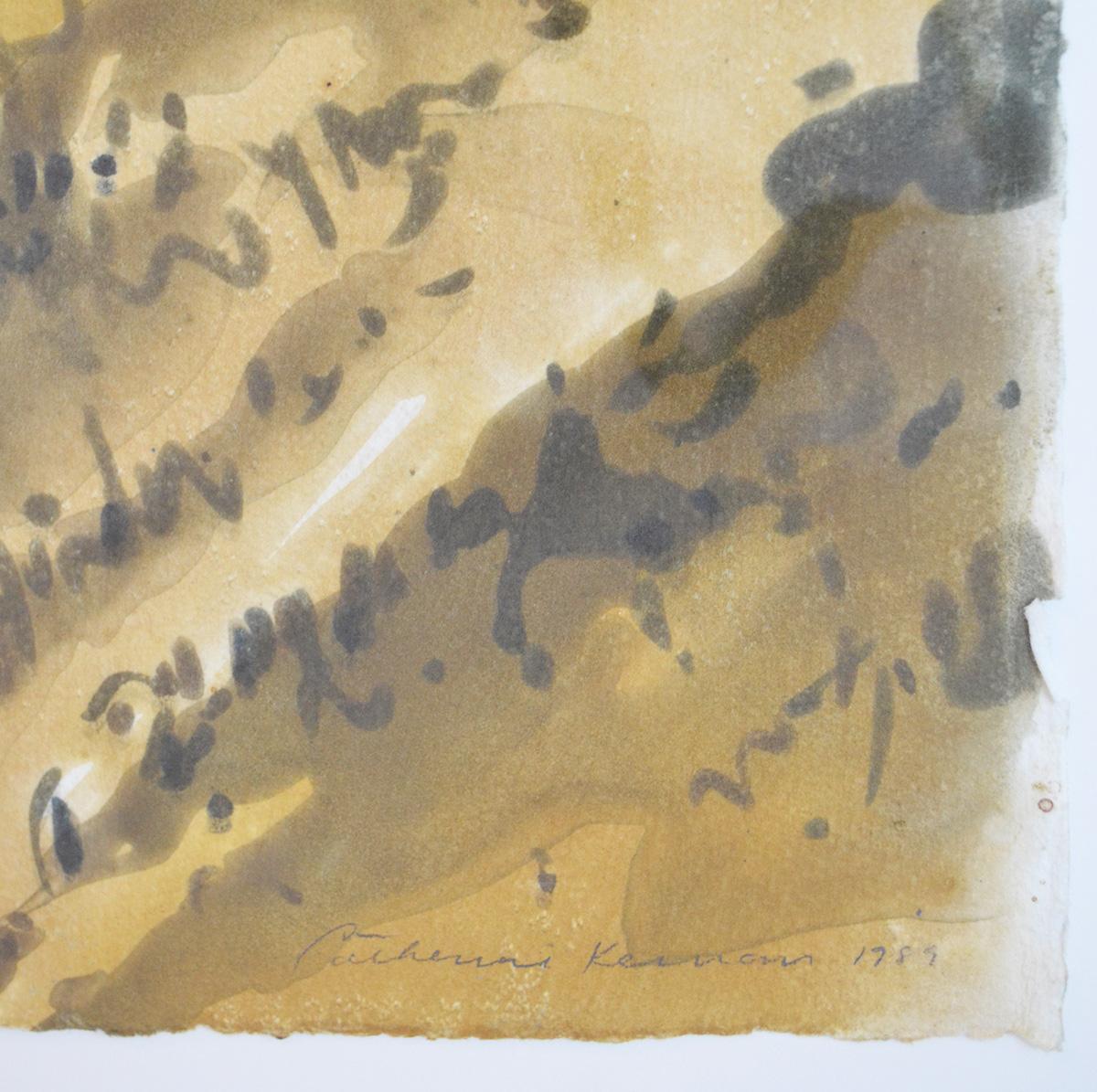 Druck auf Papier von Catherine Kernan 'Oaxaca Hillside' 1989 Monotypie Diptychon USA (20. Jahrhundert) im Angebot