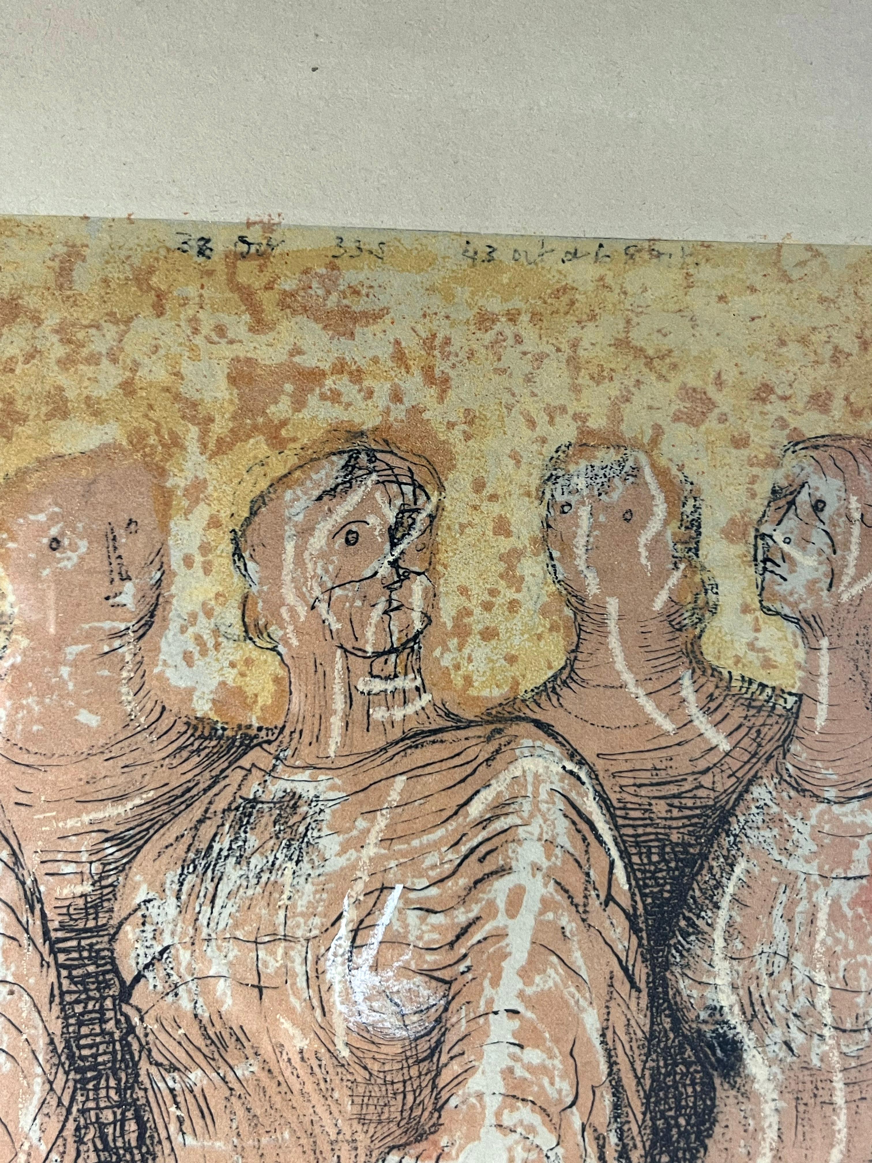 Carta Stampa su carta di un'opera d'arte firmata A.A. Moore in vendita
