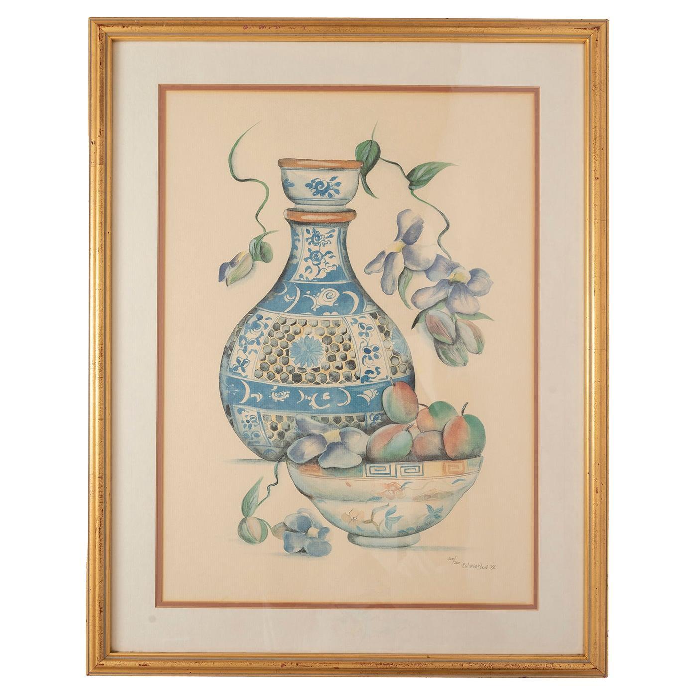 English Print Pair Limited Edition Chinoiserie For Sale
