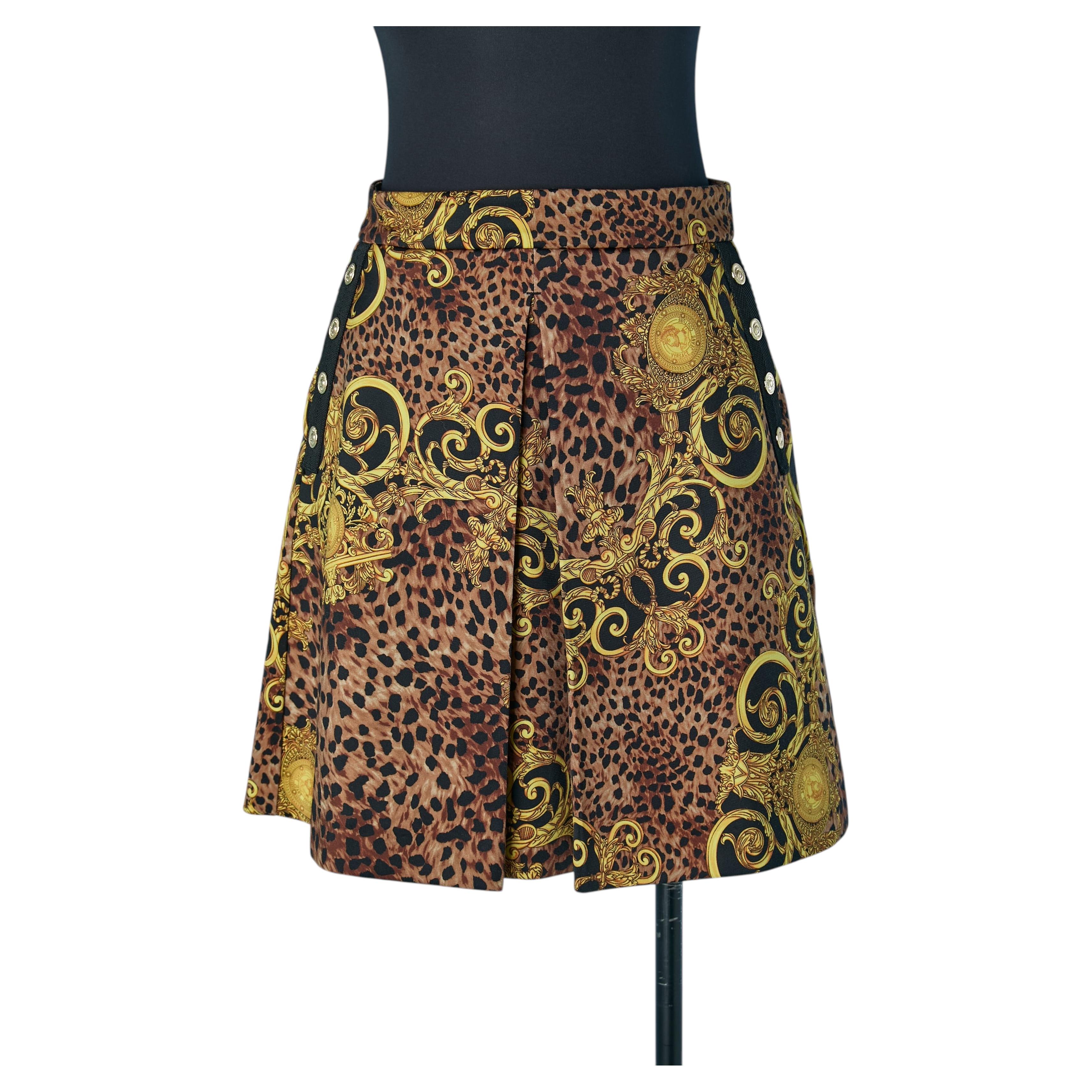 Printed A-line skirt VERSACE JEANS COUTURE For Sale