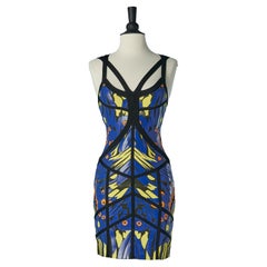 Printed and coated cocktail dress AKIRA