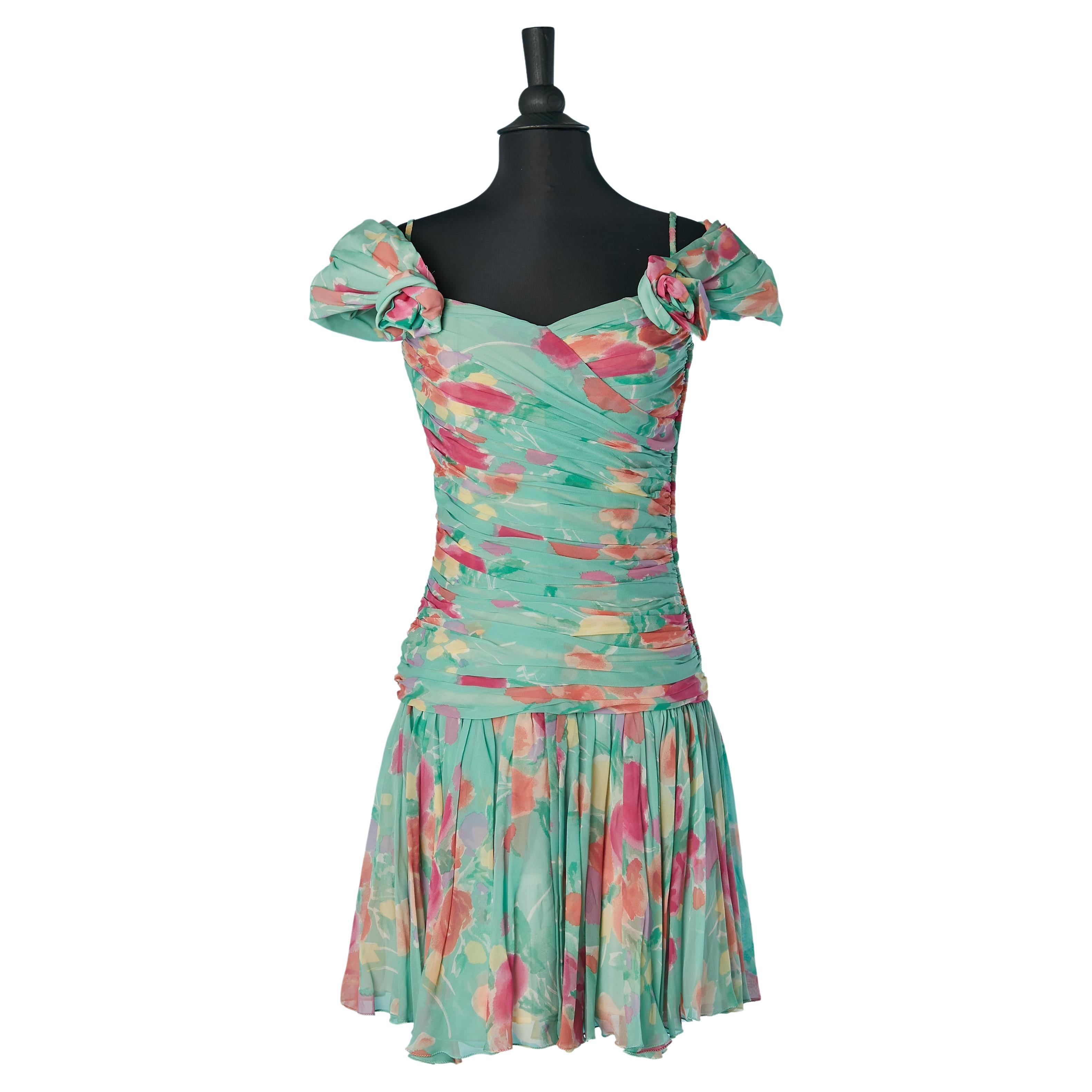 Abito da cocktail stampato e drappeggiato DIOR 2