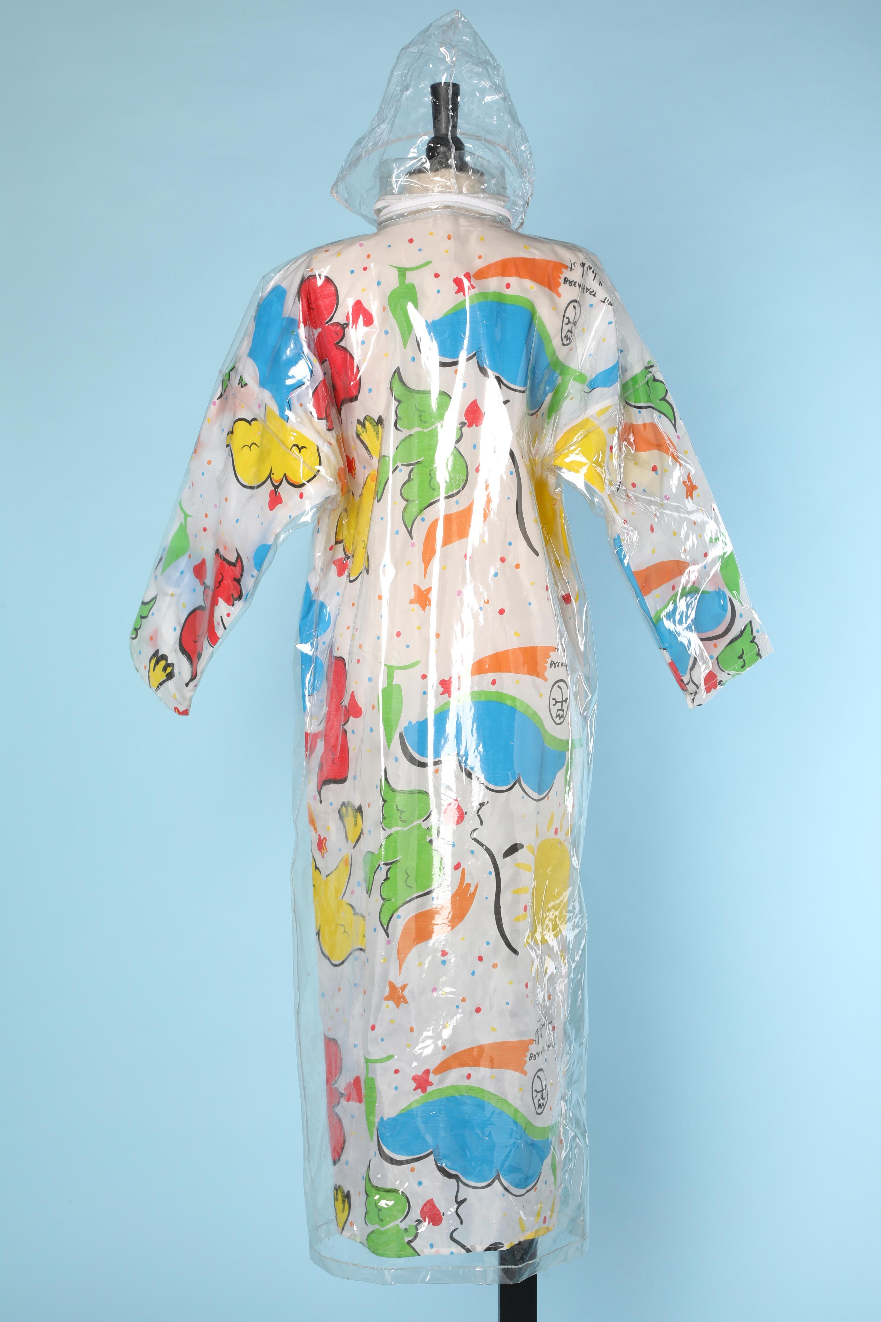 Printed and plasticized raincoat Jean-Charles de Castelbajac  1