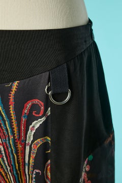 Printed and pleated skirt with cut-work Christian Lacroix Bazar