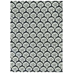 Printed Black Ikat Cotton Tablecloth