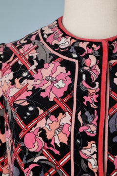 Printed branded velvet skirt-suit Emilio Pucci for Saks Fifth Avenue