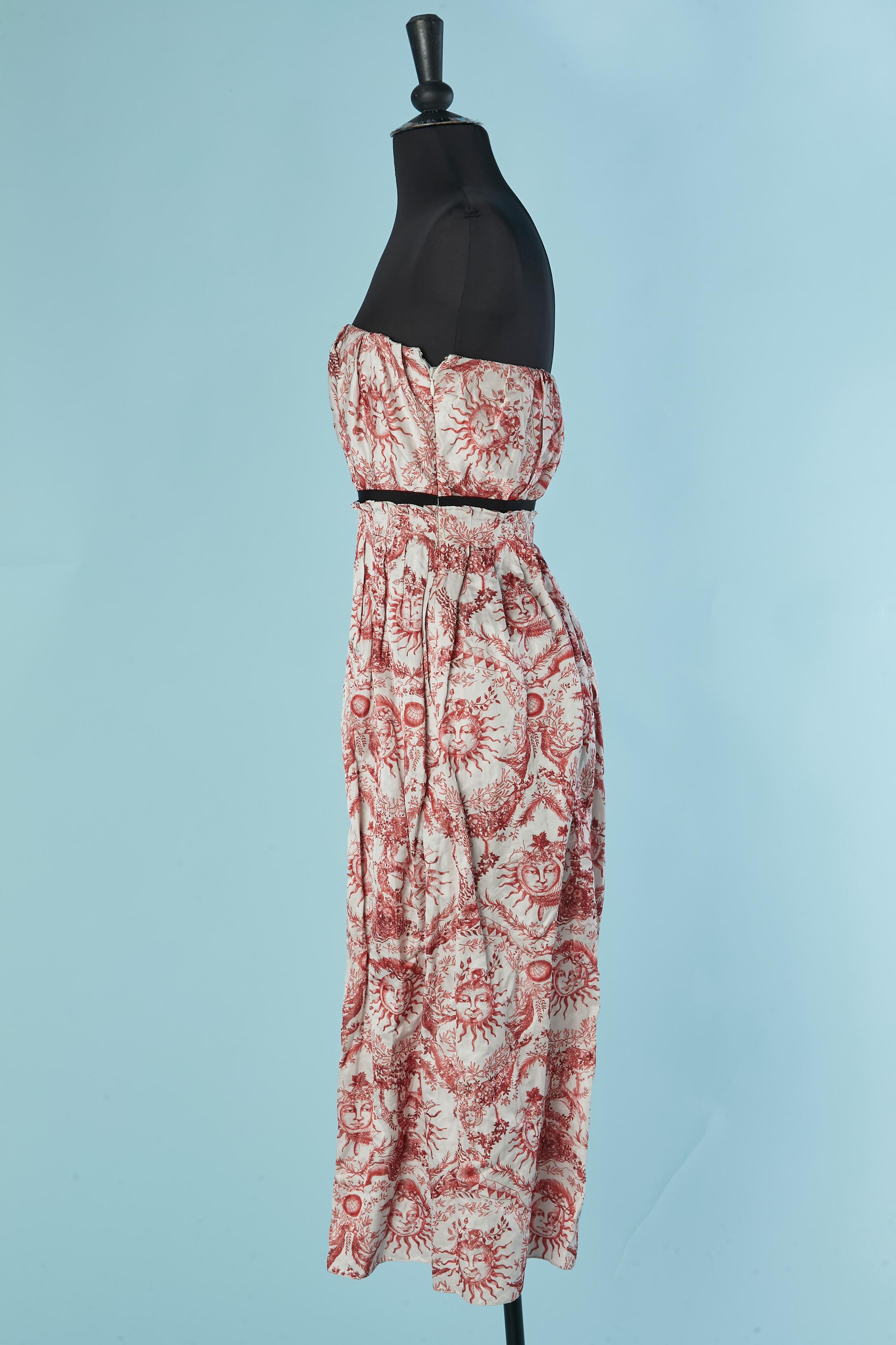 Bedrucktes Bustierkleid CHRISTIAN DIOR Damen im Angebot