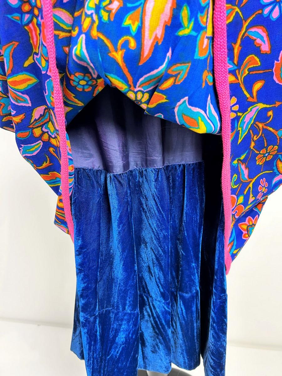 Printed challis Skirt suit by Yves Saint Laurent - Opera Ballets Russes A/W 1976 For Sale 8