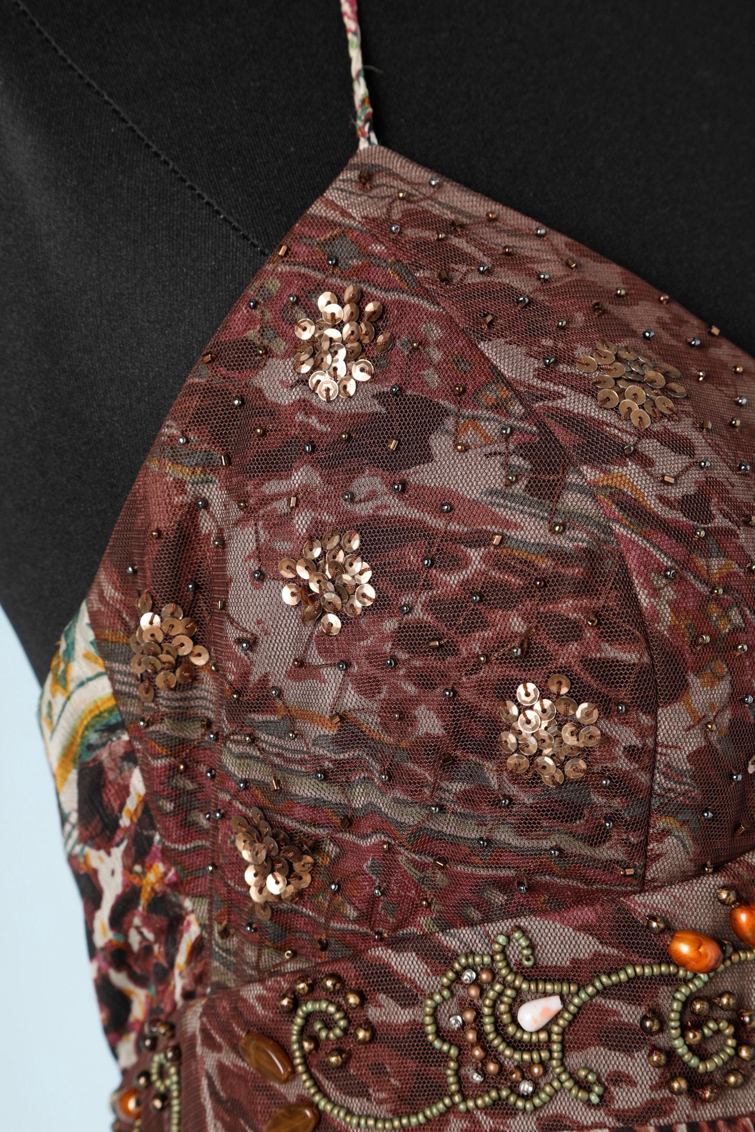 De las mujeres Vestido de gasa estampada Sue Wong