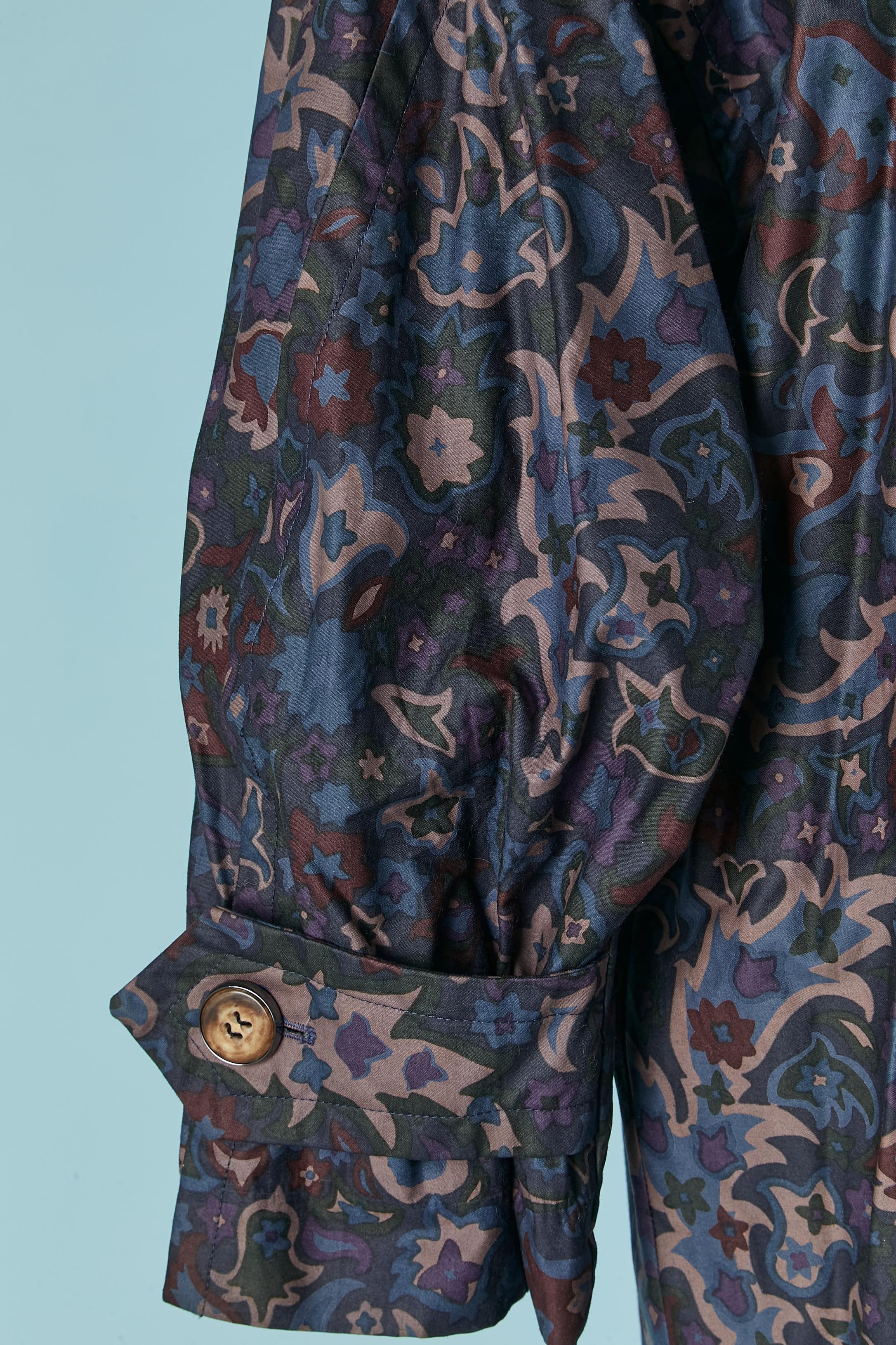 Gabardina estampada de doble botonadura SAINT LAURENT RIVE GAUCHE en Excelente estado para la venta en Saint-Ouen-Sur-Seine, FR