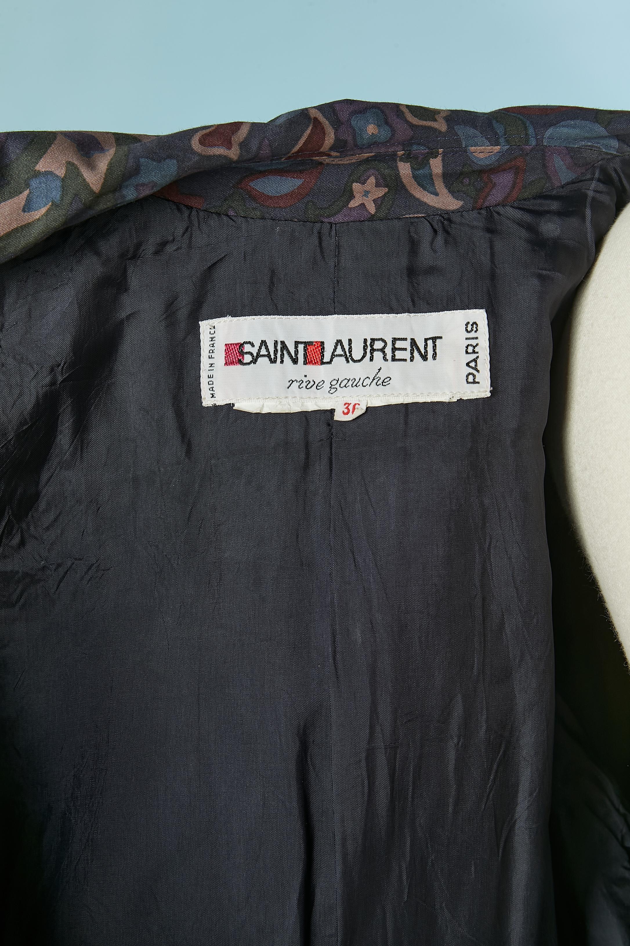 Gabardina estampada de doble botonadura SAINT LAURENT RIVE GAUCHE en venta 2