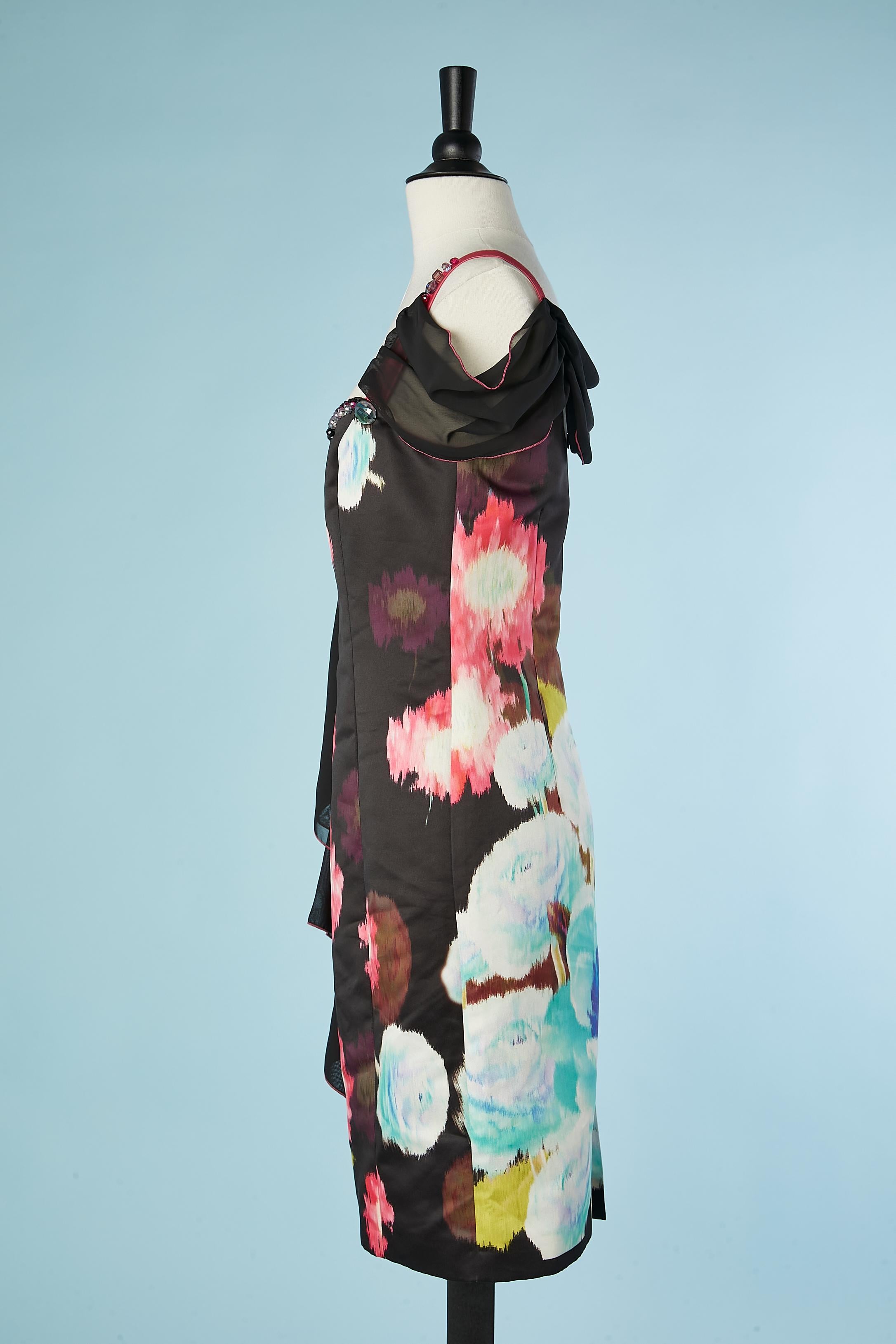 De las mujeres Vestido de cóctel estampado con pedrería Lancetti NUEVO en venta