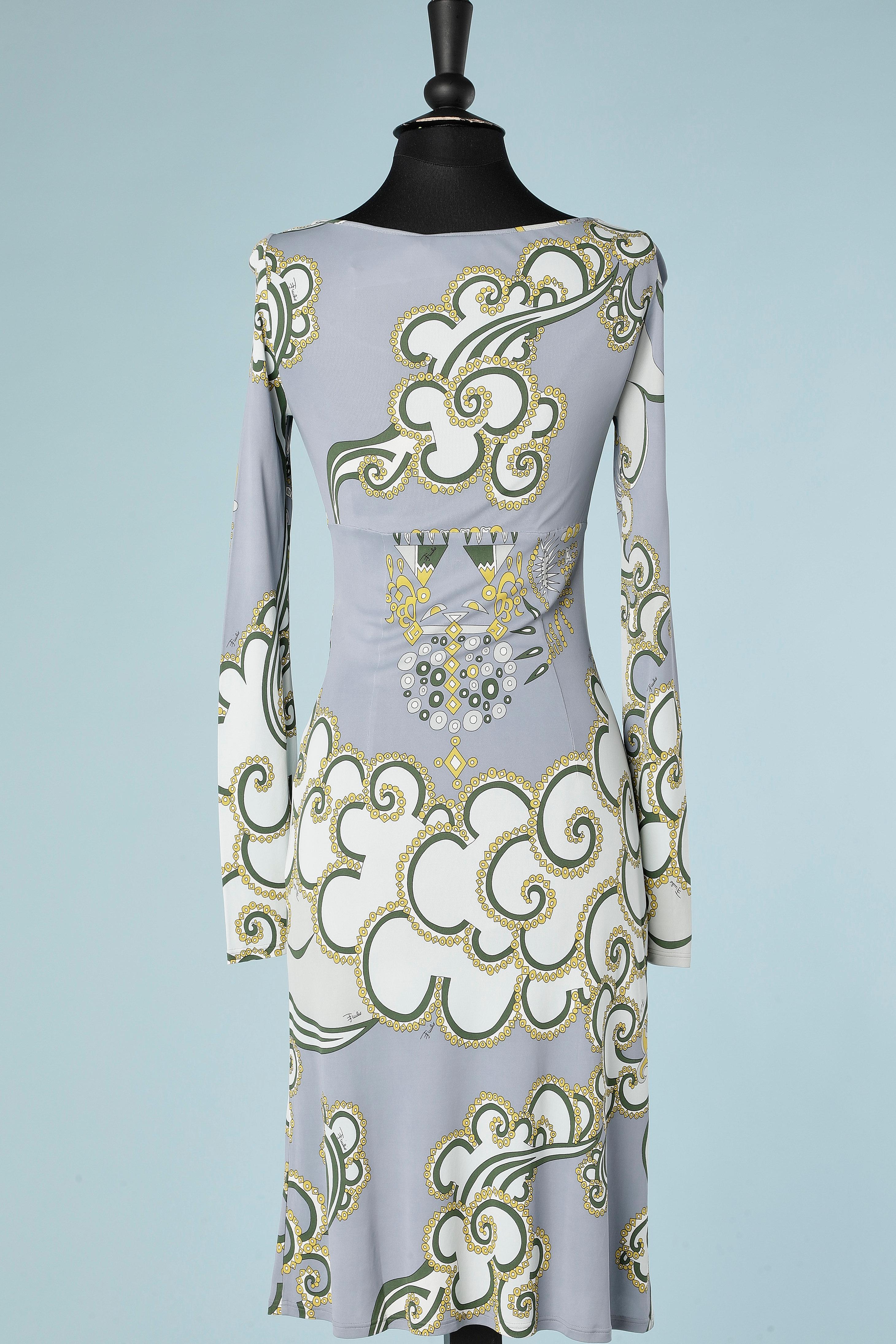 Printed cocktail dress with cut work on the bust Emilio Pucci  For Sale 1