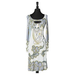 Printed cocktail dress with cut work on the bust Emilio Pucci 