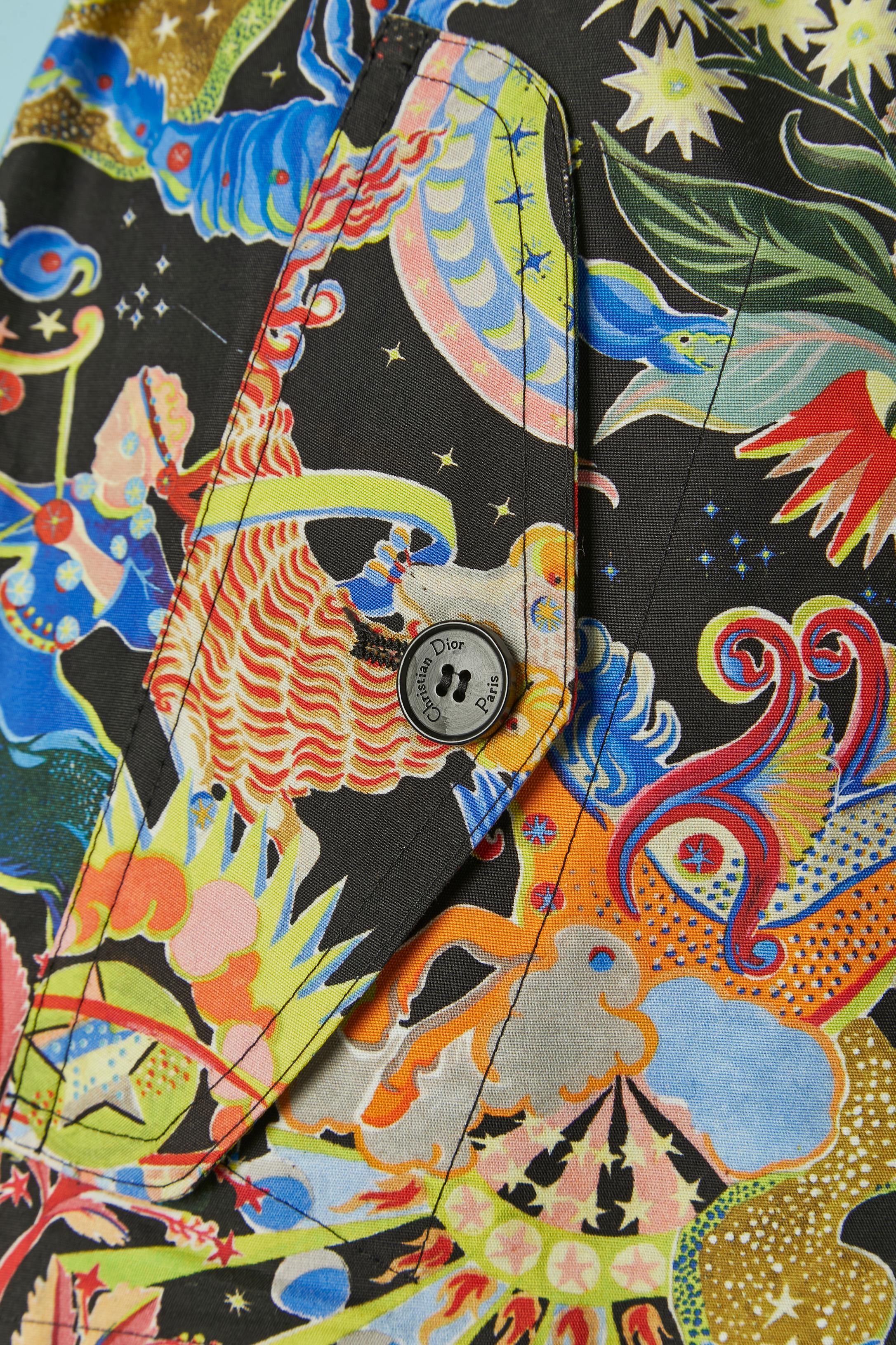 Bermuda de algodón estampada CHRISTIAN DIOR en Nuevo estado para la venta en Saint-Ouen-Sur-Seine, FR
