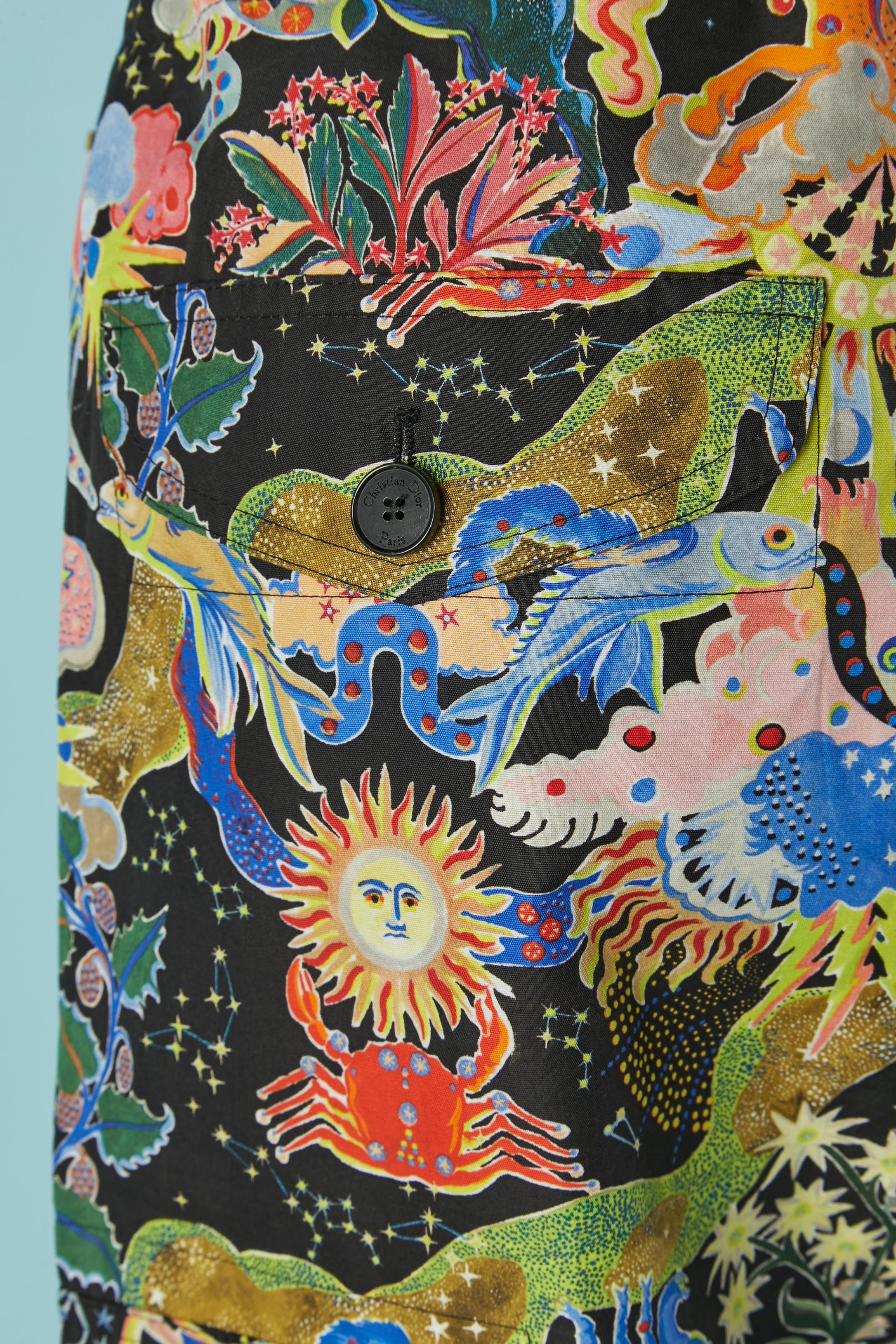 Bermuda de algodón estampada CHRISTIAN DIOR en venta 3