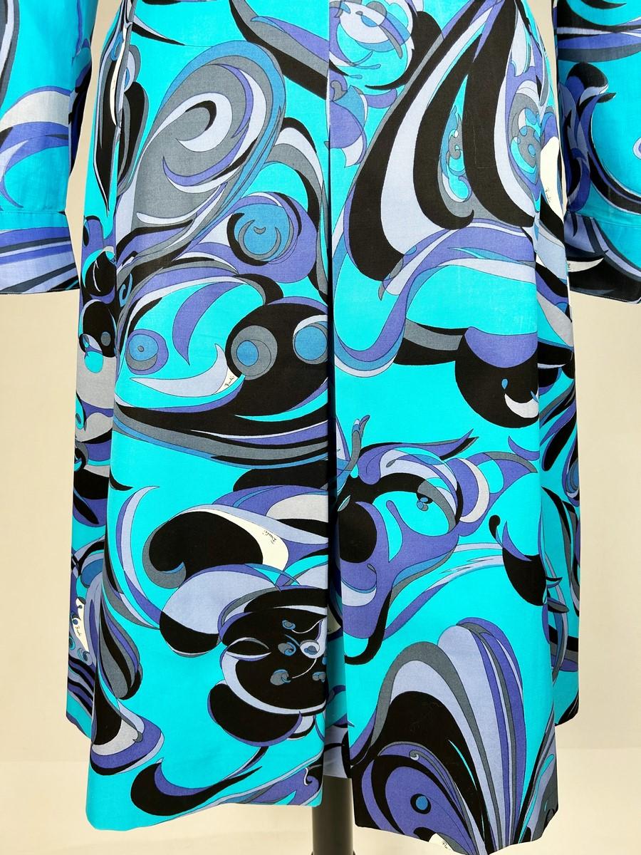 Printed cotton blouse and skirt set by Emilio Pucci - Circa 1970-1980 For Sale 1