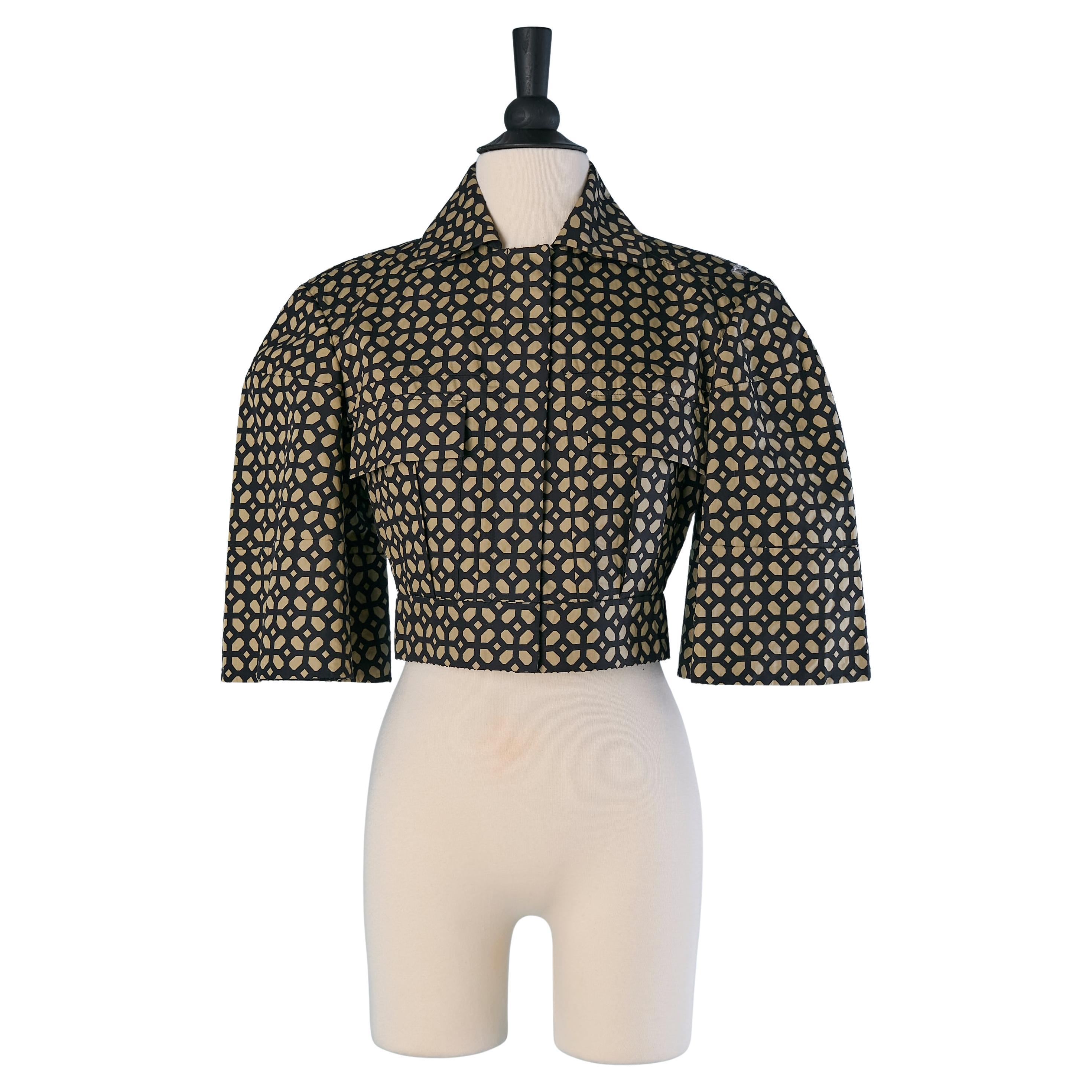 Printed cotton cropped jacket ALEXANDER McQUEEN