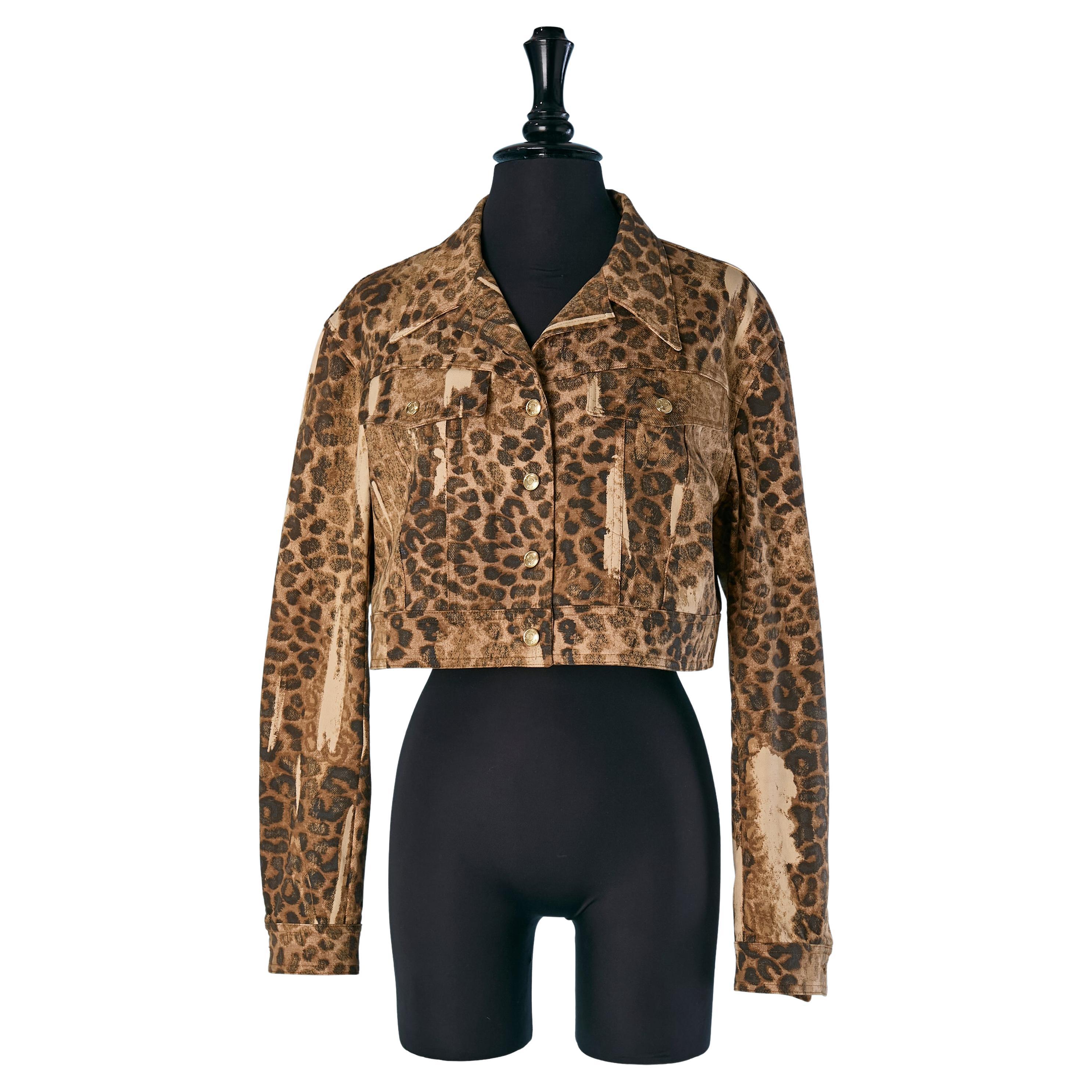 Printed cotton cropped jacket CHRISTIAN DIOR For Sale