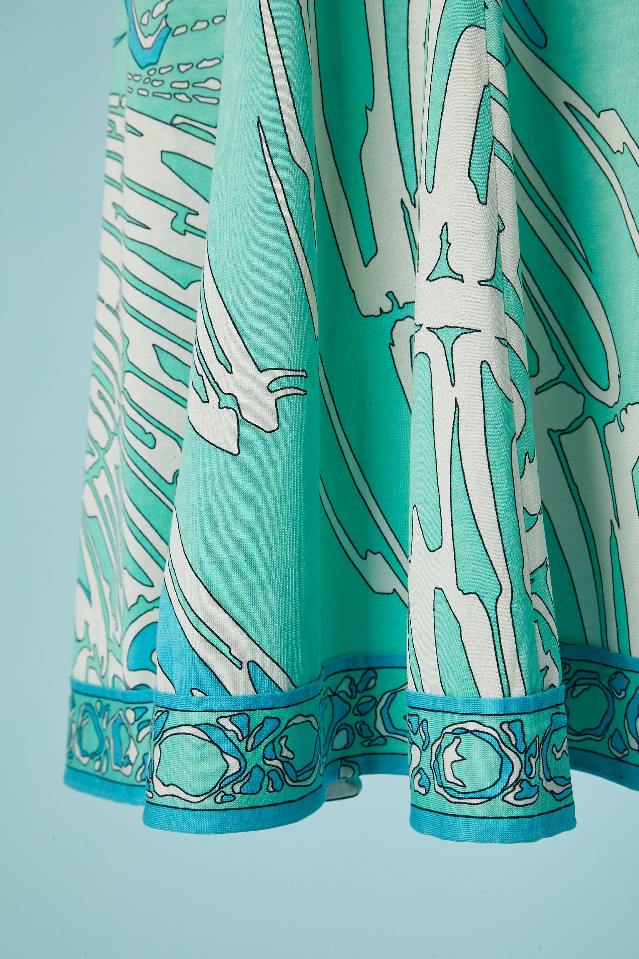 Bedrucktes Baumwollkleid EMILIO PUCCI CIRCA 1970er Jahre im Zustand „Hervorragend“ im Angebot in Saint-Ouen-Sur-Seine, FR