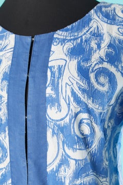 Printed cotton dress with hook&eye closure in the front Versace Jeans