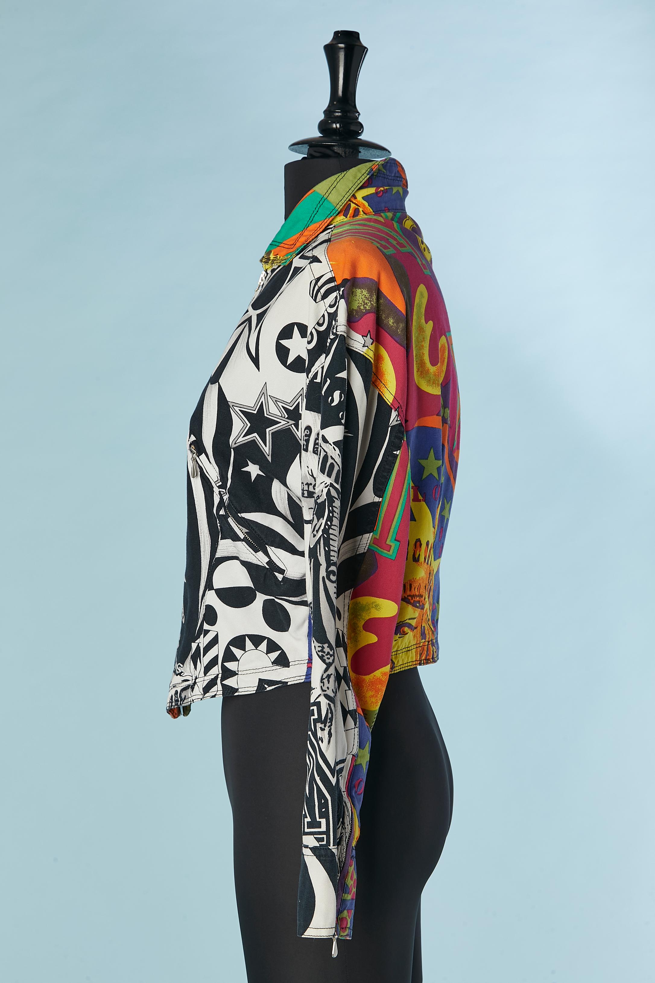Chaqueta de algodón estampada Versace Jeans Couture en Excelente estado para la venta en Saint-Ouen-Sur-Seine, FR