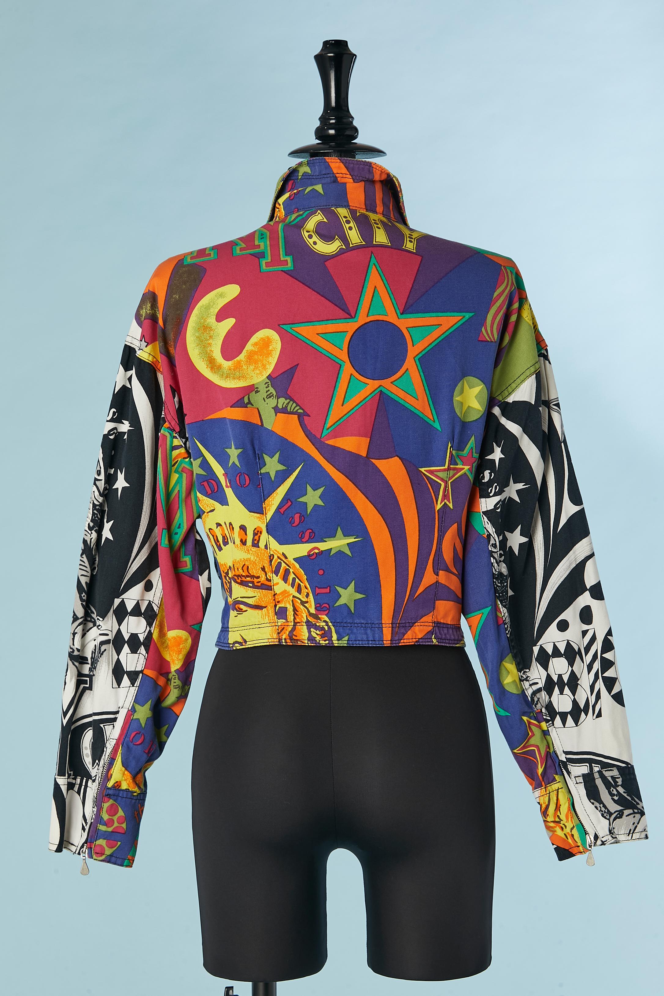 De las mujeres Chaqueta de algodón estampada Versace Jeans Couture en venta