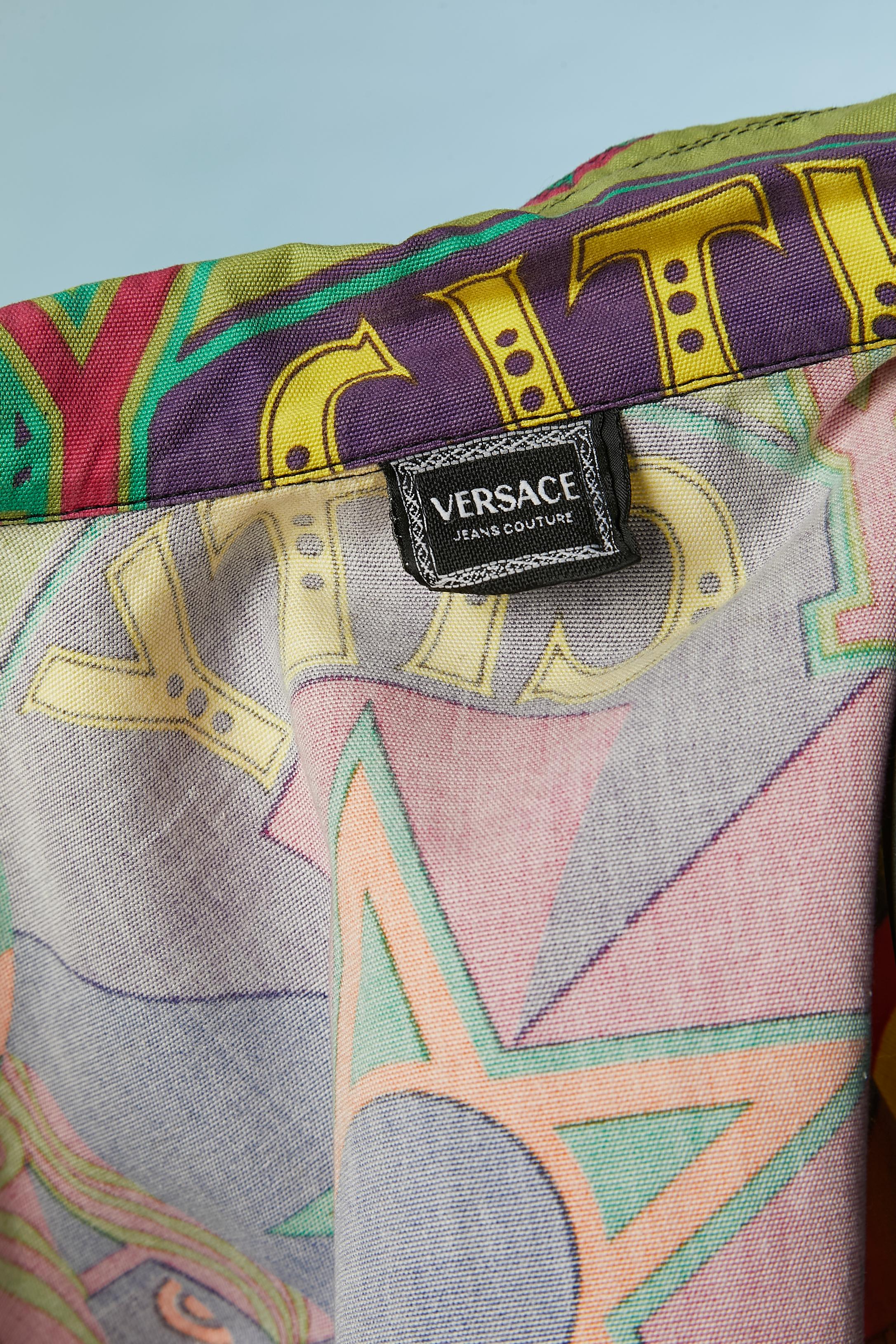 Chaqueta de algodón estampada Versace Jeans Couture en venta 1