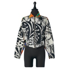 Printed cotton jacket Versace Jeans Couture 