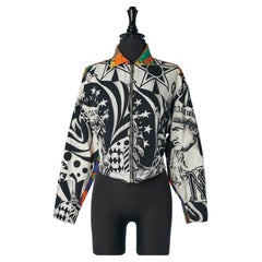 Giacca in cotone stampato Versace Jeans Couture