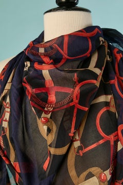 Printed cotton pareo HERMES