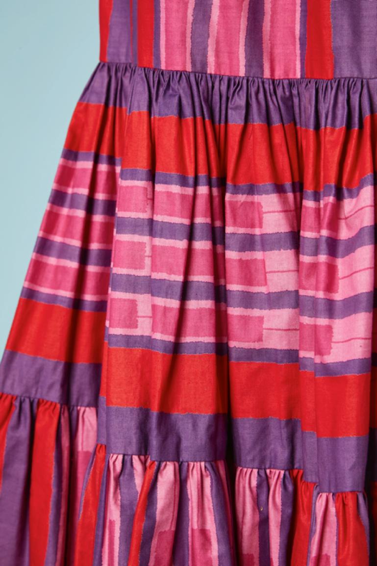 Printed cotton ruffles skirt Ungaro Parallèle  For Sale 1
