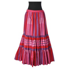 Vintage Printed cotton ruffles skirt Ungaro Parallèle 