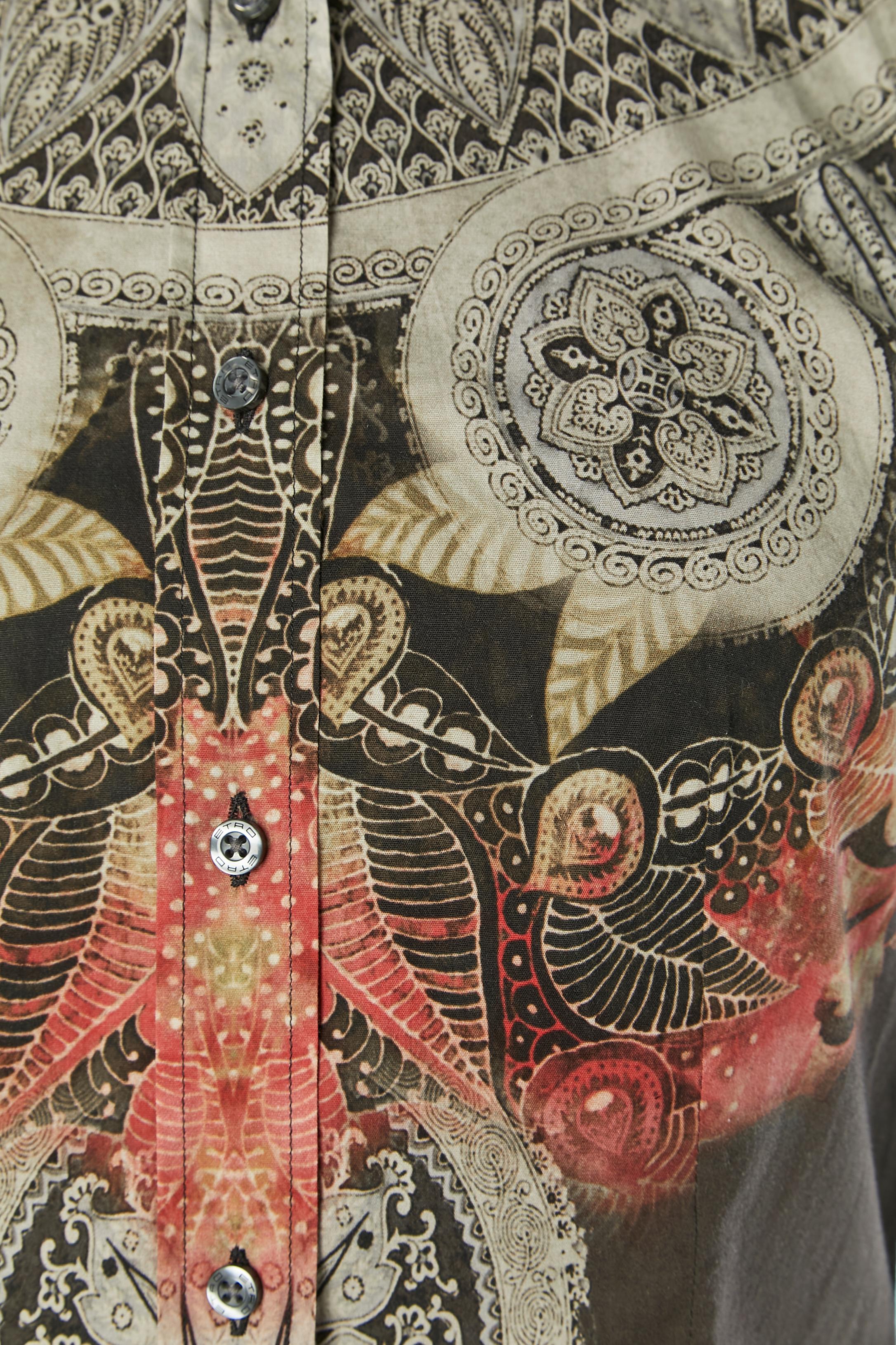 Black Printed cotton shirt ETRO For Sale