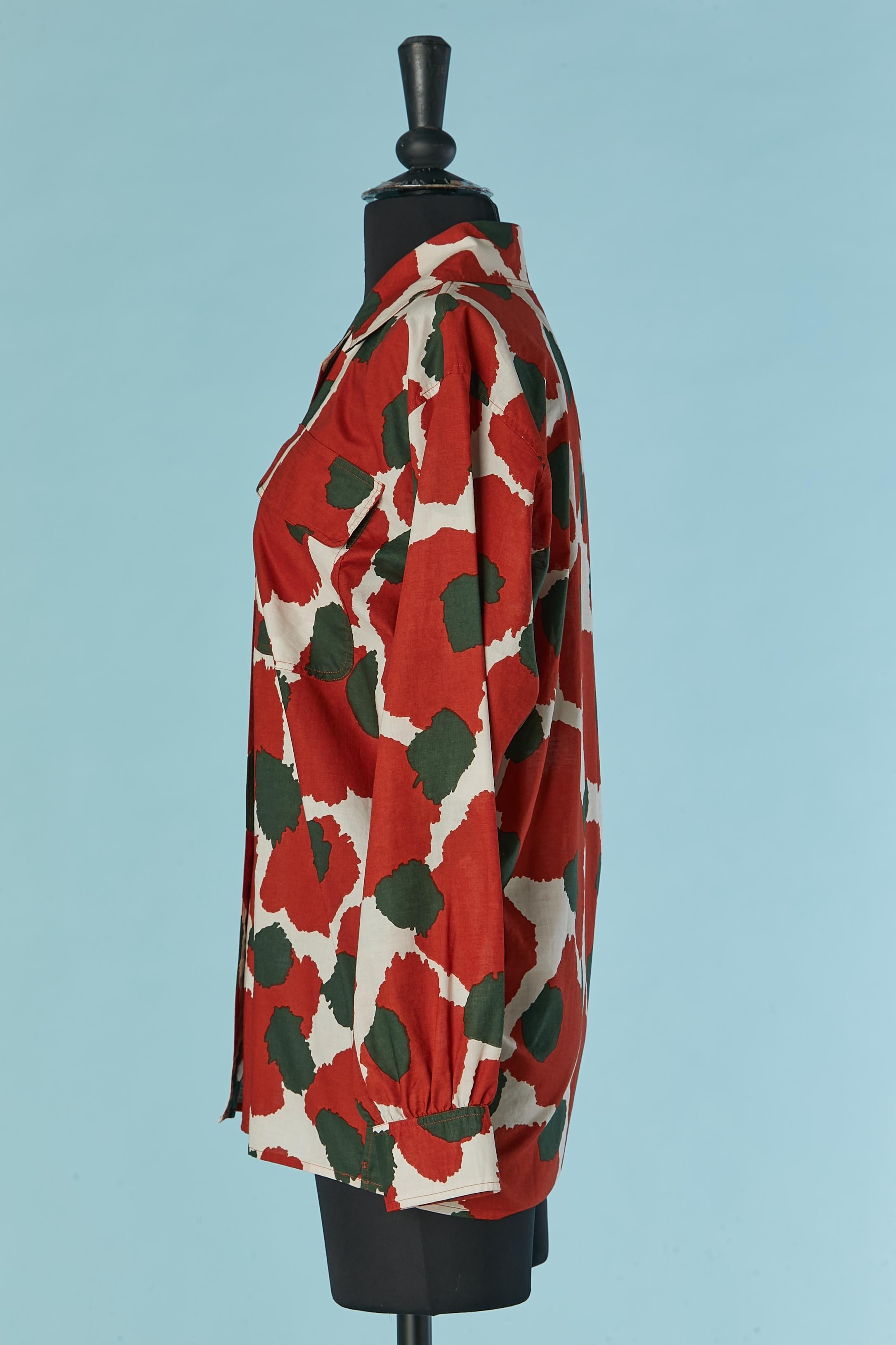 Printed cotton shirt Yves Saint Laurent Rive Gauche In Excellent Condition For Sale In Saint-Ouen-Sur-Seine, FR