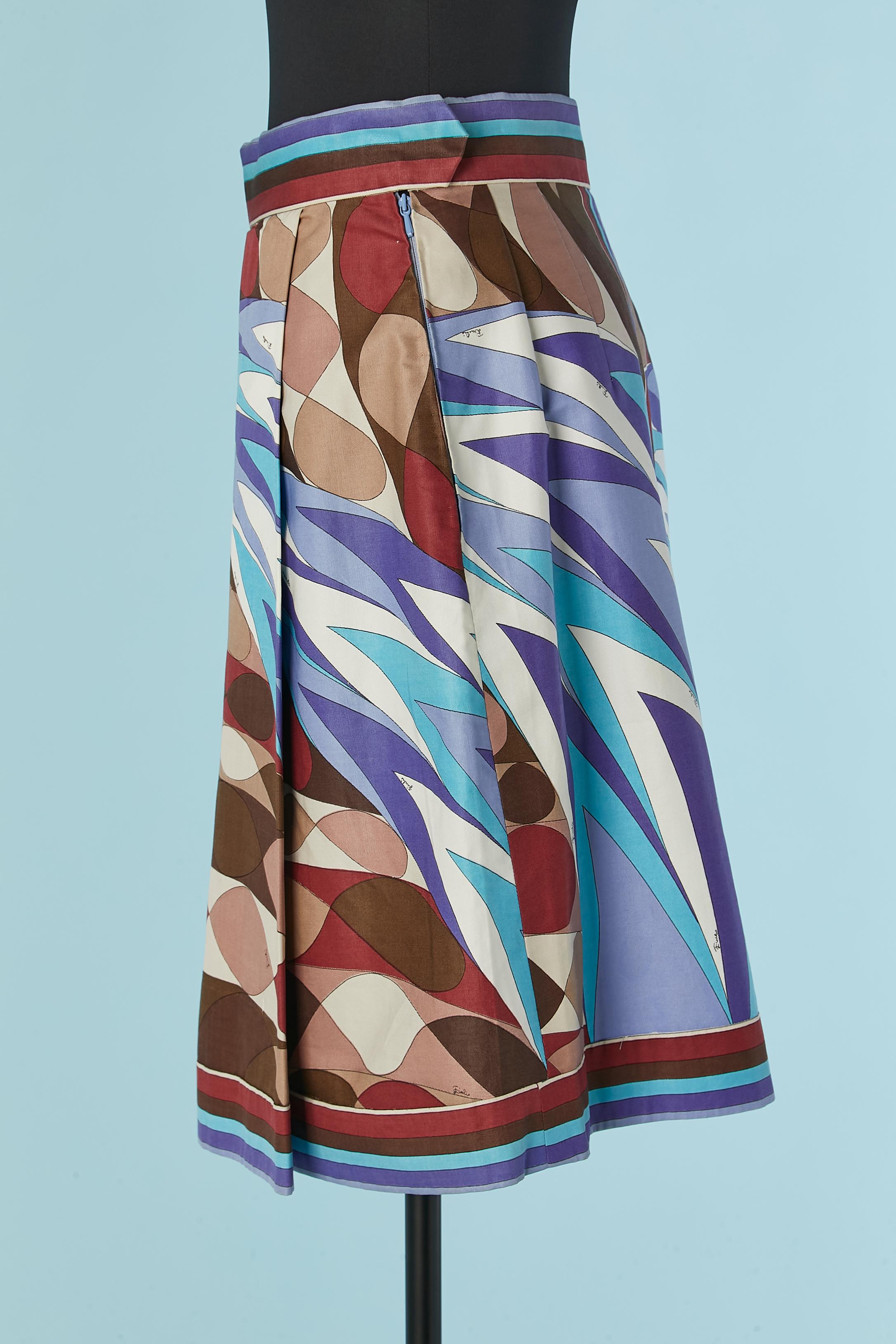Printed cotton skirt EMILIO PUCCI for Saks Fifth Avenue In Good Condition For Sale In Saint-Ouen-Sur-Seine, FR
