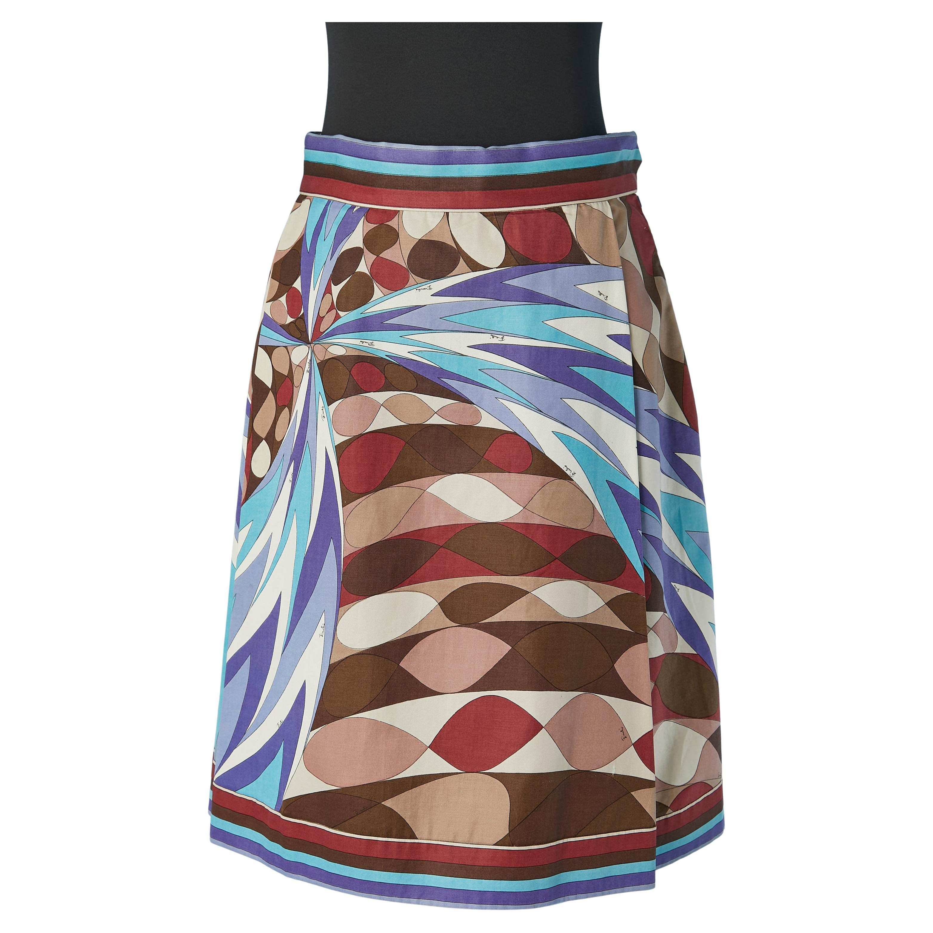 Printed cotton skirt EMILIO PUCCI for Saks Fifth Avenue For Sale